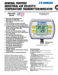 Thumbnail of document Data Sheet - FMA1006R-MA Indicating Air Velocity/Temperature Xtr w/ I or V Output
